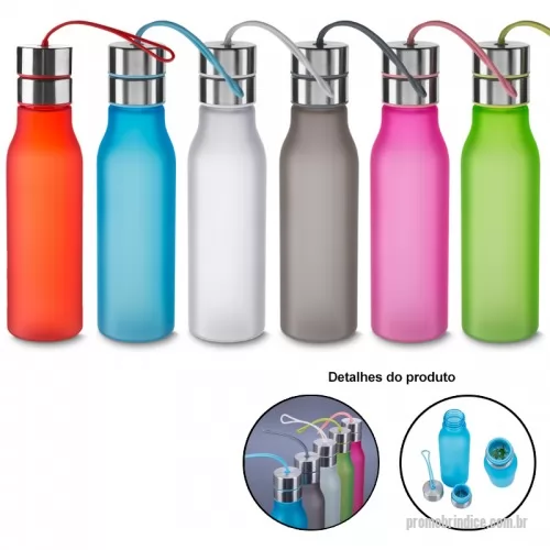 Squeeze personalizado - Squeeze/Garrafa de Plástico 600 ml com Filtro e Al?a de Silicone