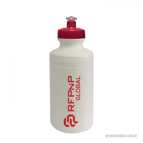 Squeeze personalizado - Squeeze plástico de 500ml tampa vermelha, com gravações e cores personalizáveis SQ500A. Conheça a maior variedade de brindes promocionais!