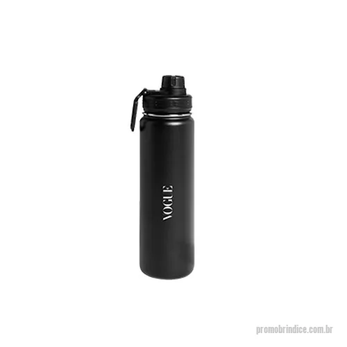 Squeeze personalizado - Squeeze Garrafa Executiva Loulou com capacidade de 700 Ml, corpo em aço, eleve o padrão de suas bebidas em movimento com a novidade da Promoline em Brindes. Com vedação em silicone assegura que nada vaze, enquanto a alça rígida facilita o transporte. Personalize com sua marca para um presente corporativo que impressionará clientes e funcionários.