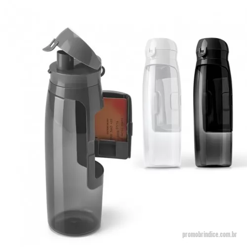 Squeeze personalizado - Squeeze. Tritan™. Com compartimento para cartões, chaves e dinheiro. Capacidade: 800 ml. 