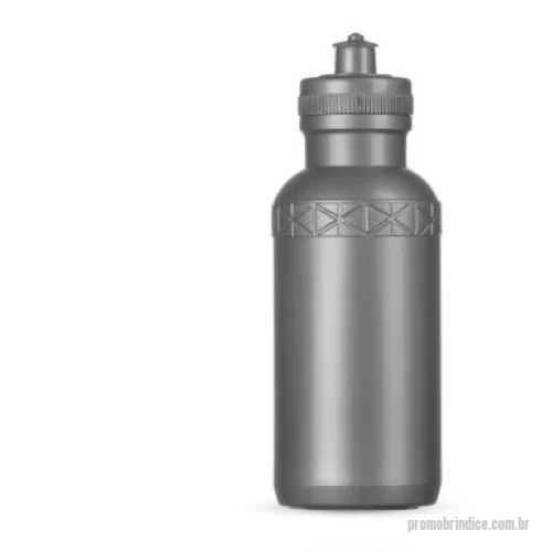 Squeeze personalizado - Squeeze 500ml plástico livre de BPA, possui detalhe em relevo na parte superior e tampa rosqueável com bico de silicone.