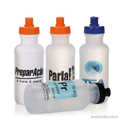 Squeeze personalizado - Squeeze de Plástico 500 ml, Peso 45 gramas, Matéria Prima Plástico, Cores Branco, vermelho, verde, azul, amarelo, laranja, translúcido, prata e preto, Capacidade 500 ml