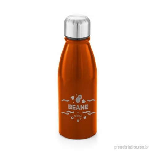 Squeeze personalizado - Squeeze em alumínio com tampa em aço inox e capacidade até 500 mL. Certificação EU Food Grade. Caixa branca 94656 vendida opcionalmente. ø67 x 205 mm