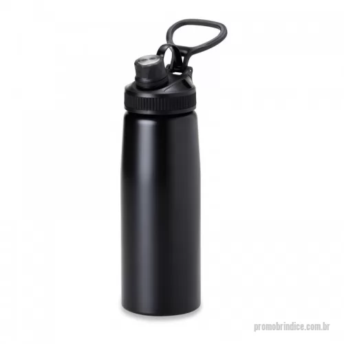 Squeeze personalizado - Squeeze inox 900ml com tampa plástica, bocal com tampa protetora e alça para transporte.