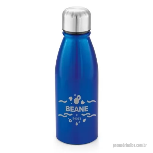 Squeeze personalizado - Squeeze em alumínio com tampa em aço inox. Capacidade até 500 ml. Certificação EU Food Grade. ø67 x 205 mm.