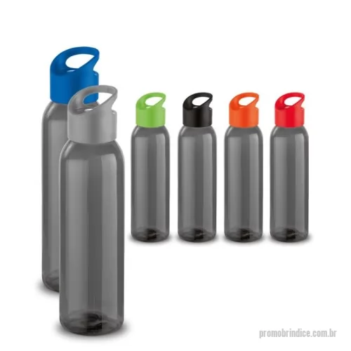 Squeeze personalizado - Squeeze em PS e tampa em PP com argola para fácil transporte. Capacidade até 630 mL. 