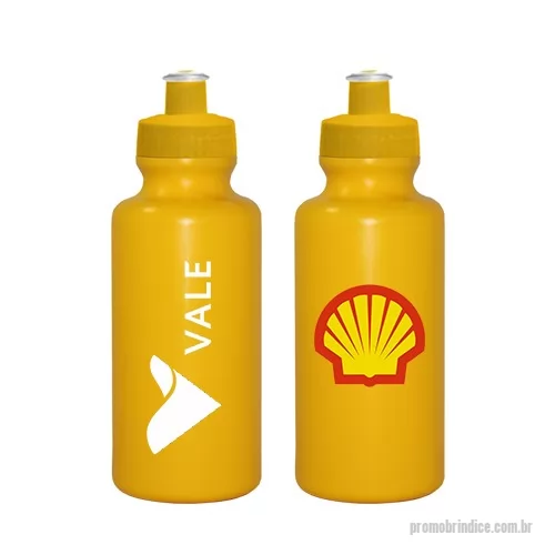 Squeeze personalizado - Squeeze de PE resistente e flexível, tampa rosqueável em PP e bico em PVC cristal. Acabamento e vedação impecável. Capacidade de 550ml