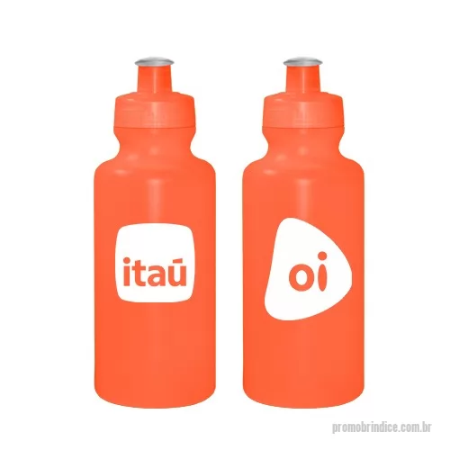 Squeeze personalizado - Squeeze de PE resistente e flexível, tampa rosqueável em PP e bico em PVC cristal. Acabamento e vedação impecável. Capacidade de 550ml