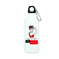 Squeeze Branco com Alça de Mosquetão 500ML com tampa rosqueável ,  é perfeito para você que gosta de esporte e bem estar. 
