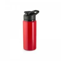 Squeeze esportivo em alumínio com parede simples. Tampa com sistema de abertura flip top. Capacidade até 660 mL. 