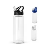 Squeeze em AS e tampa em PP, com bico de canudo flip e canudo flexível no interior. Capacidade até 610 mL. Caixa branca 94651 vendida opcionalmente. Certificação EU Food Grade. Ø70 x 225 mm