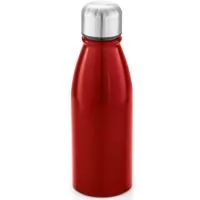 Squeeze em alumínio com tampa em aço inox. Capacidade até 500 mL. Certificação EU Food Grade. ø67 x 205 mm
