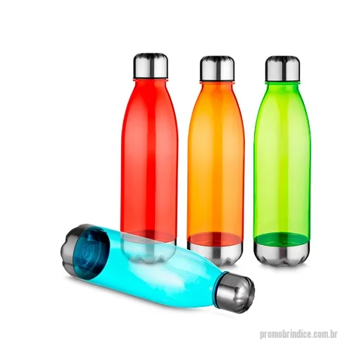 Squeeze plástico personalizado - Disponível em diversas opções de cores, a Garrafa de Água Personalizada conta com design prático, tampa para fechamento, detalhes metálicos e capacidade para 700ml. Ideal para a divulgação de marcas e produtos voltados ao universo fitness.