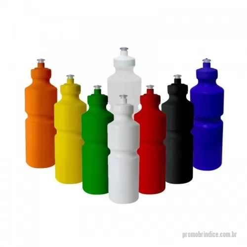 Squeeze plástico personalizado - Squeeze fabricado em Plástico PE. Capacidade de 900 ml. Com bico de silicone.