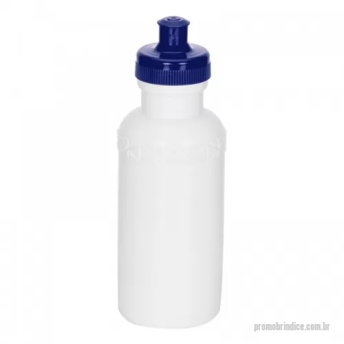 Squeeze plástico personalizado - Squeeze 500ml de plástico resistente, possui detalhe em relevo na parte superior e tampa de bico(plástico) rosqueável.