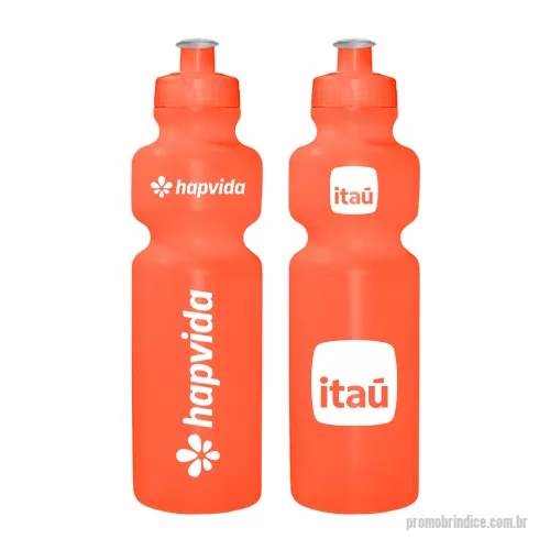 Squeeze plástico personalizado - Squeeze 750mL de PE resistente e flexível, tampa rosqueável em PP e bico em PVC cristal. Acabamento e vedação impecável. Capacidade de 750 mL, ideal para atividades esportivas, bicicleta, corridas.