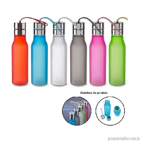 Squeeze plástico personalizado - Garrafa Squeeze Plástico com Filtro e Tampa de Metal