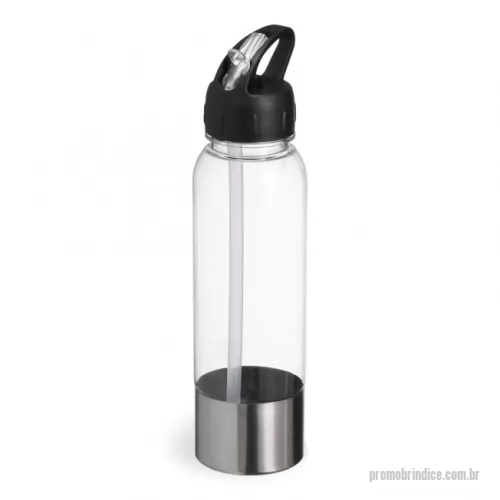 Squeeze plástico personalizado - Descrição: Nossa squeeze combina a leveza e a resistência do plástico com a durabilidade e o toque estético de uma base metálica. Com tampa rosqueável e bico prático, ela ainda acompanha um canudo para facilitar a hidratação em qualquer momento, sem derramamentos. Ideal para acompanhar em todas as atividades, essa garrafa une funcionalidade e design moderno na hora de consumir bebidas.  Altura :  27,7 cm  Largura :  7 cm  Circunferência :  22,1 cm  Medidas aproximadas para gravação (CxL):  11 cm x 8 cm  Peso aproximado (g):  128