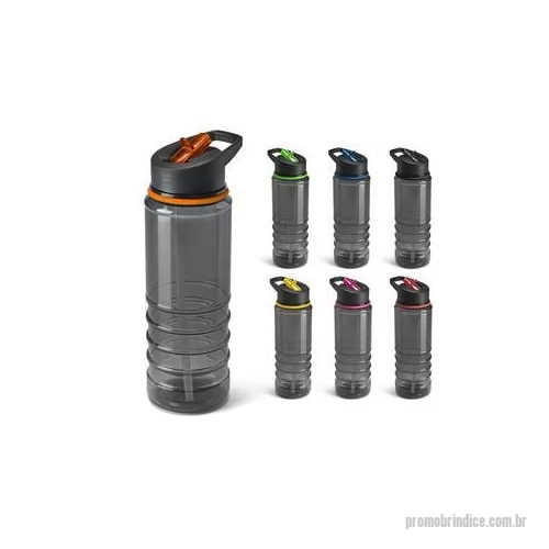Squeeze plástico personalizado - Squeeze em AS com tampa em PP com boquilha de canudo flexível no interior e de abertura fácil. Capacidade até 650 mL.