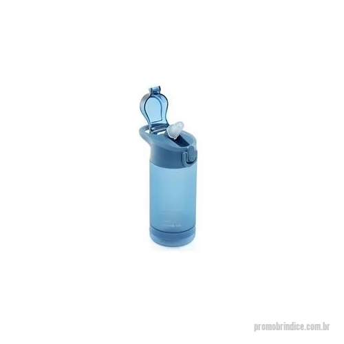 Squeeze plástico personalizado - Squeeze plástico com capacidade de 550ml. Possui tampa rosqueável com bico de canudo, tampa protetora e botão de acionamento. Squeeze com acabamento fosco, detalhe emborrachado na parte inferior e alça para transporte. Altura : 18,1 cm Largura : 12,9