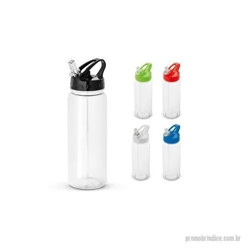 Squeeze plástico personalizado - Squeeze. AS. Com tampa em PP. Canudo incluso. Capacidade: 610 ml.