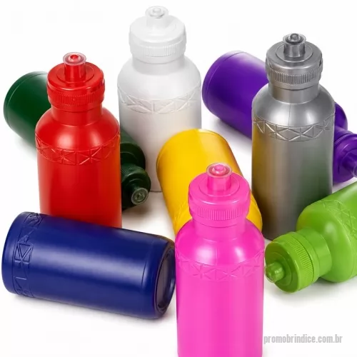 Squeeze plástico personalizado - Squeeze 500 ml personalizado - Material: Plástico PE Medidas: 4 cm de diâmetro (boca), 7,3 cm de diâmetro (base) por 19 cm de altura. Peso: 41 gramas