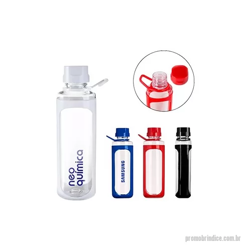 Squeeze plástico personalizado - Garrafa Dágua 610 ml c/ Alça 610 Ml.