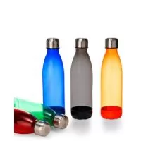 Garrafa squeeze com 680 ml personalizada, fabricada em PVC, ela possui capacidade de 680 ml, tampa rosqueável de metal e base fabricada em ABS. Produto com grande variedade de cores, amplo espaço para a personalização do logotipo de empresas e parcei