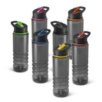Squeeze em AS e tampa em PP, com bico de canudo flip e canudo flexível no interior. Capacidade até 650 mL