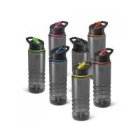 Squeeze em AS e tampa em PP, com bico de canudo flip e canudo flexível no interior. Capacidade até 650 mL.  Certificação EU Food Grade. ø73 x 214 mm