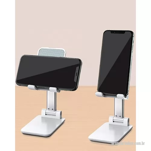 Suporte de Mesa para Celular e Tablet personalizado - Suporte de Mesa para Tablet e Celular Personalizado, Medidas 6,00 x 12,4 x 11,0 cm, Material ABS