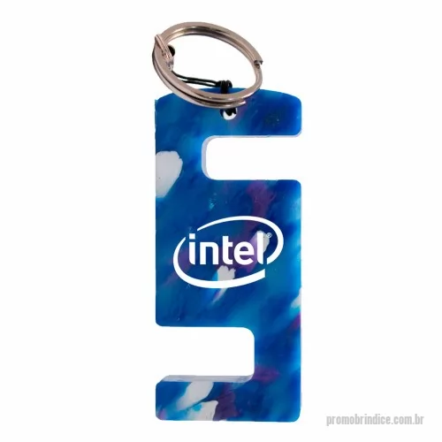 Suporte para celular personalizado - Green Plasticaria, fabricado 100% com plástico reciclado, produto inovador e eco sustentável medindo 8,0x3,5cm, a escolha ideal para o meio ambiente e para adequação às estratégias corporativas de ESG.