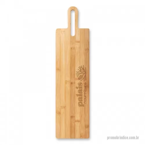 Tábua para petisco e patê personalizada - Tábua de servir em bambu com pega, de grande dimensão e de utilização versátil
