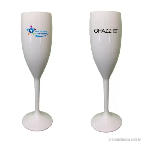 Taça de champanhe personalizada - Taça de Champanhe Plástico resistente. Diversas cores disponíveis. Impressão até 4 cores.