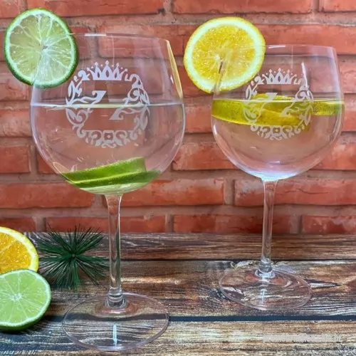 Taça de Gin personalizada - Taça de cristal para gin tônica, 570 ml.