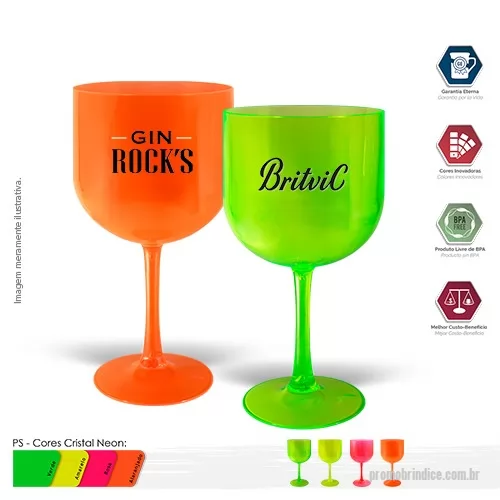 Taça de Gin personalizada - Taça GIN 600ml PS Cristal PREMIUM