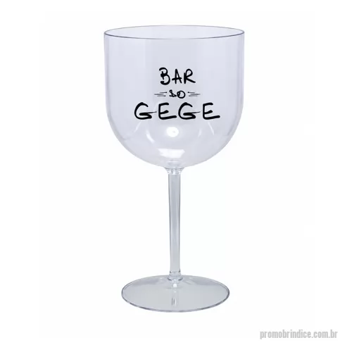 Taça de Gin personalizada - Taça de gin em plástico rígido transparente, com design elegante e haste longa, ideal para servir gin tônica, drinks e coquetéis em festas, bares e eventos.