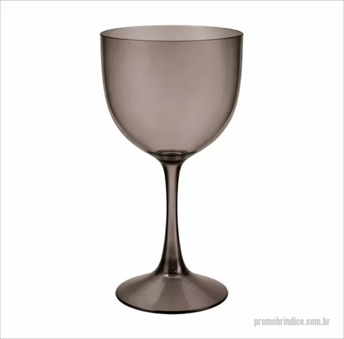 Taça de Gin personalizada - Taça de gin com capacidade de 550 ml, produzida em poliestireno, com peso de 86 gramas, altura de 19,9 cm, diâmetro da boca de 9,9 cm e base de 8,4 cm, oferecendo excelente equilíbrio entre leveza e resistência para uso contínuo. Seu design bicolor a