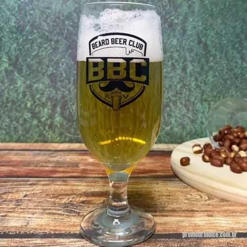 Taça de vidro personalizada - Taça de vidro, para cerveja, Floripa, 310 ml.
