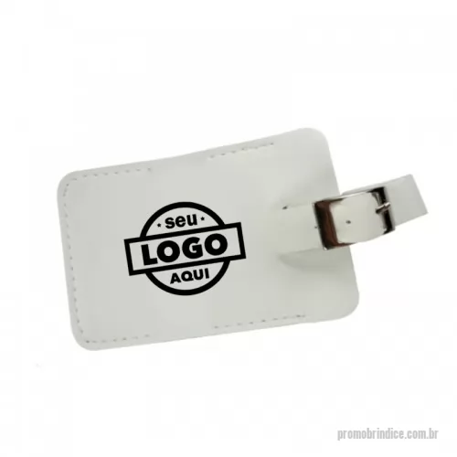Tag personalizado - Tag de mala em material sintético. O valor varia dependendo do tipo de gravação.