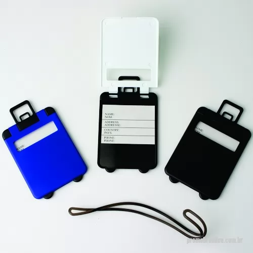 Tag personalizado - Tag identificador de bagagem em plástico. Acompanha cordão de silicone.  Altura :  9,5 cm  Largura :  5,5 cm  Espessura :  0,4 cm  Comprimento :  cordão: 16,3 cm