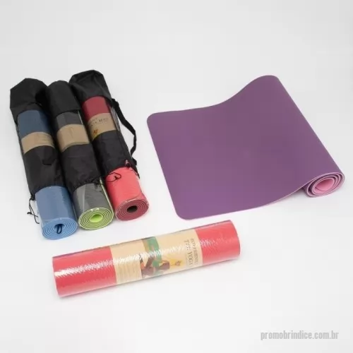 tapete de yoga personalizado - Tapete Yoga em TPE Ecológico, acompanha bolsa de transporte.