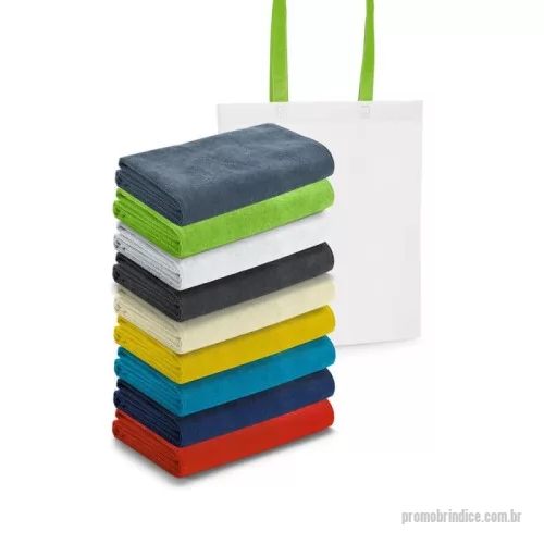 Toalha de praia personalizada - Toalha de praia em microfibra (250 g/m²). Fornecida com sacola em non-woven (80 g/m²). 1500 x 750 mm | Sacola: 330 x 415 x 100 mm