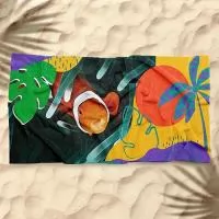 Toalha em Poliéster e Algodão 0,70x1,4mts, sublimada em um dos Lados
