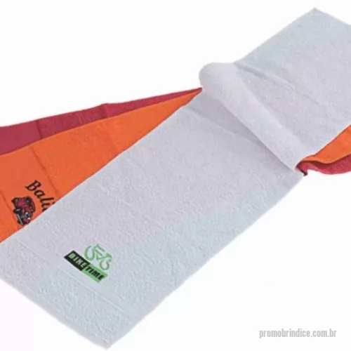 Toalha fitness personalizada - toalha fitness com dimensões 29 cm x 1,00m, 100% algodão personalizada com bordado ou sublimação no barrado.
