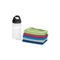 Toalha para Esporte Personalizada, Dimensões Toalha 300x800mm, Dimensões Garrafa 65x125mm