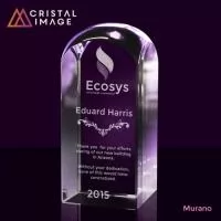 Tombstone em cristal diversos formatos com gravação interna 2D ou 3D feita à laser. Não sofre com ação de tempo ou ambiente.