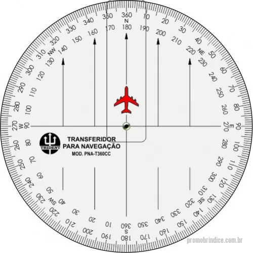 Transferidor personalizado - transferidor para navegação aérea