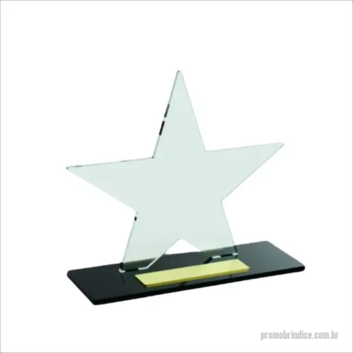 Troféu acrílico personalizado - roféu em acrílico com personalização. Para homenagens e premiações.  Formato de estrela com base retangular. Modelo versátil e moderno!  Produzido em Acrílico 100% Virgem. Muito mais resistente e transparente, não amarela, livre de odores e contaminantes.   PERSONALIZE COMO QUISER! Personalização com Impressão UV direto no acrílico.
