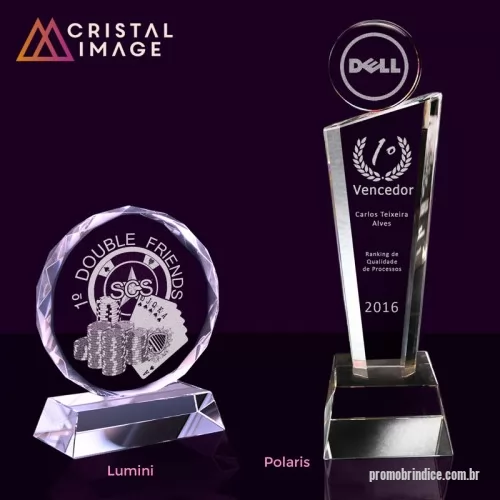 Troféu de cristal ou vidro personalizado - Troféu premiação cristal gravação laser interna
